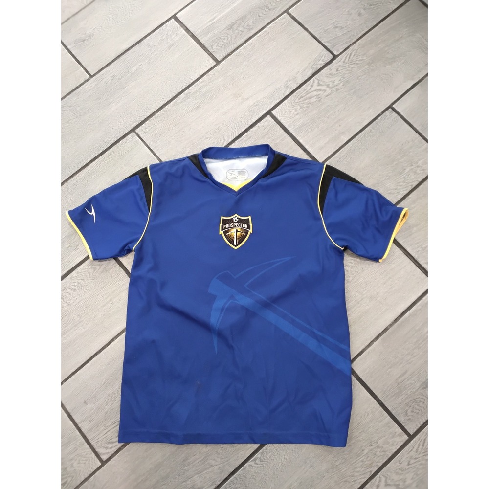 Prospector‎ Soccer Jersey Blue Yellow Number 17 Short Sleeve Youth